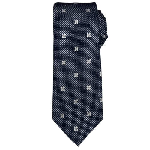 MENS NAVY GEOMETRIC TIE