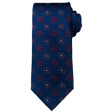 MENS NAVY & RED TIE