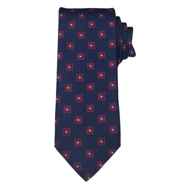 MENS NAVY & RED TIE