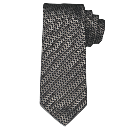 MENS NAVY & GOLD PATTERN TIE