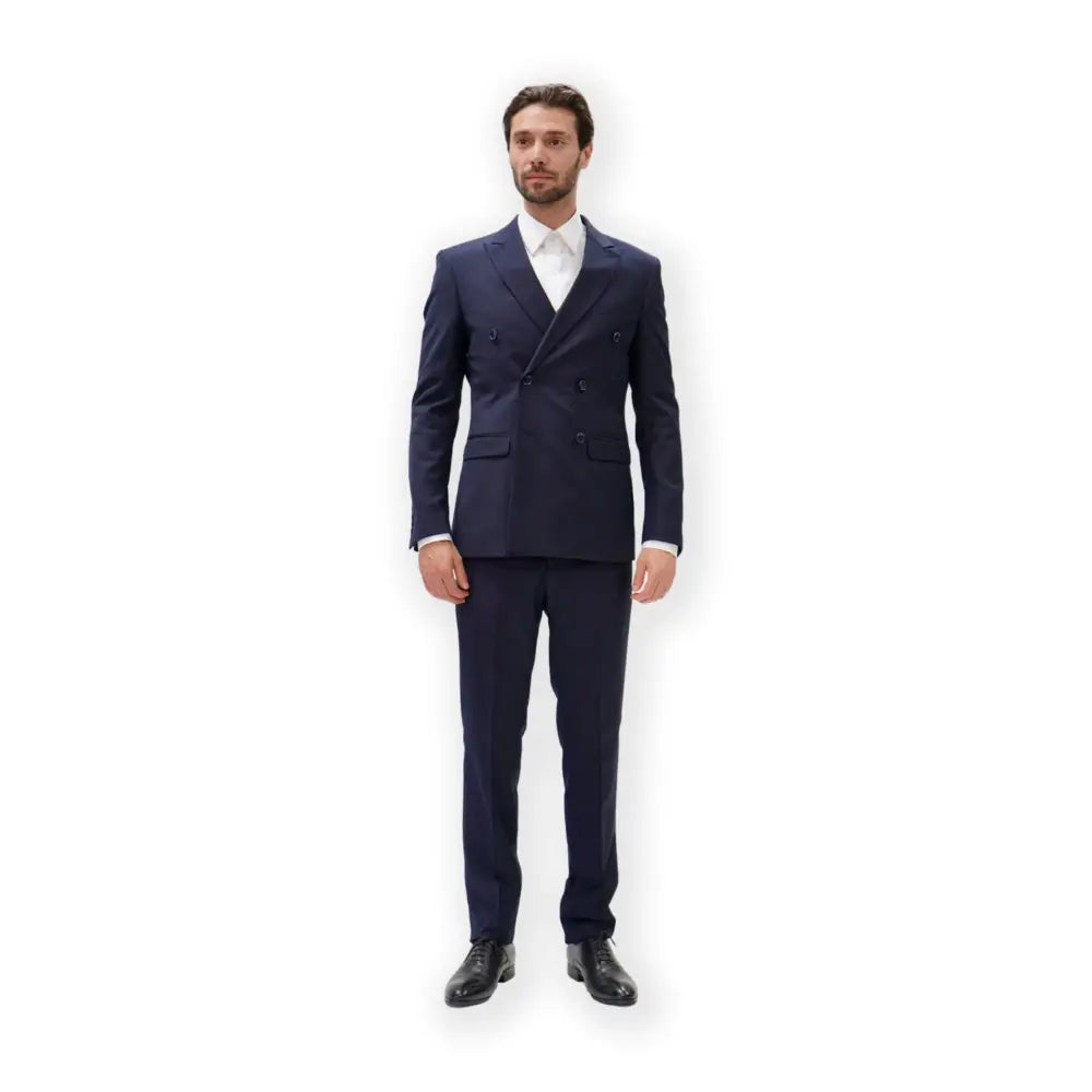 NAVY DOUBLE BREASTED SLIM FIT SUIT