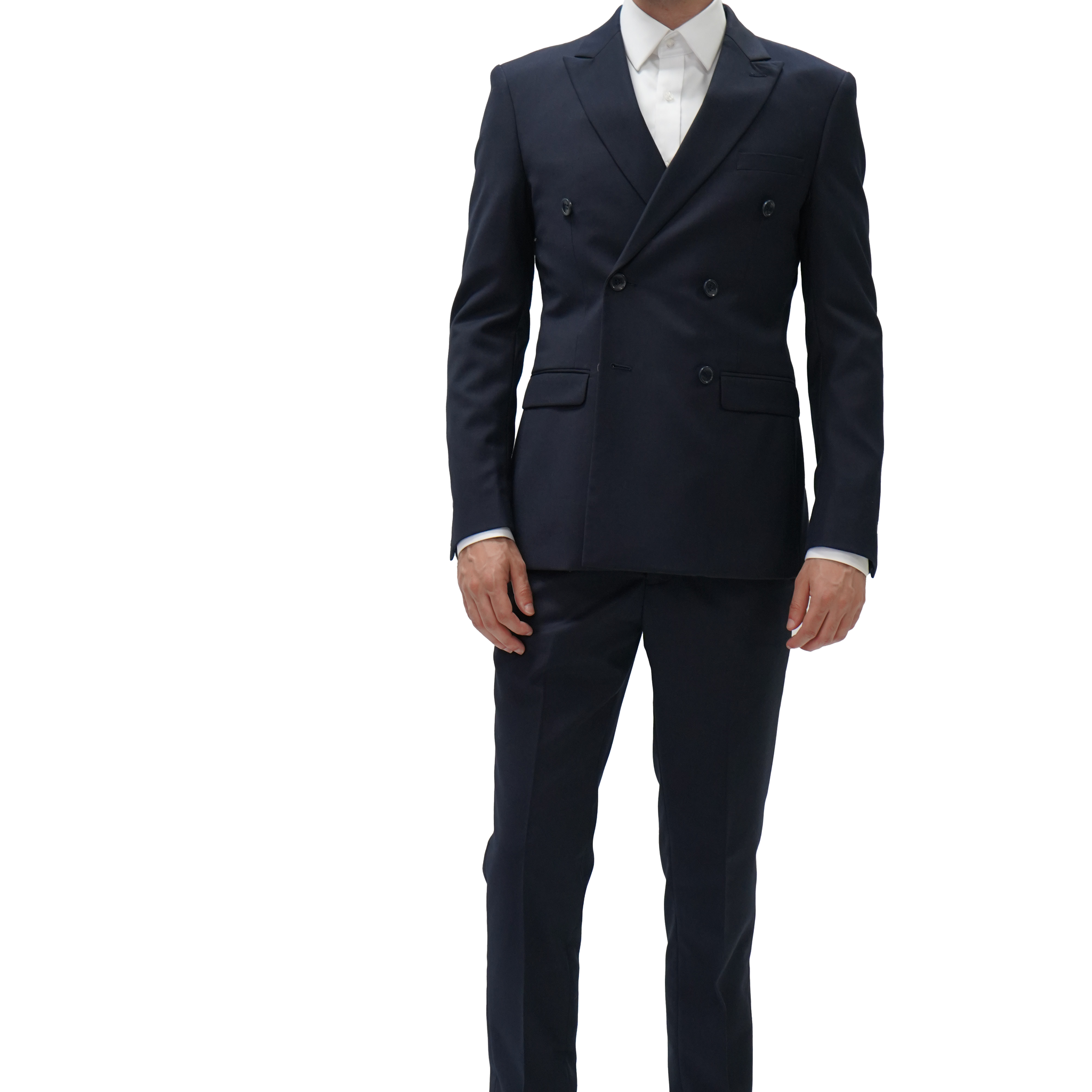 BLACK DOUBLE BREASTED SLIM FIT SUIT