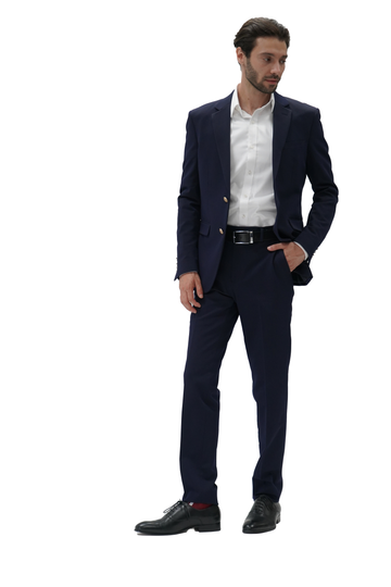 NAVY WITH GOLD BUTTONS SLIM FIT SUIT